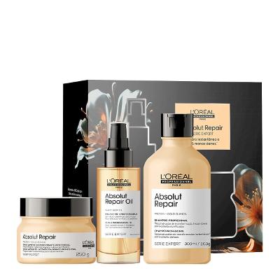 L'Oréal Professionnel Kit Absolut Repair Shampoo Máscara Oil (3 produtos)