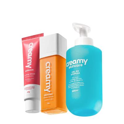Kit Creamy Skincare Gel de Limpeza Calming Cream Vitamina C (3 produtos)