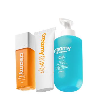 Kit Creamy Skincare Vitamina C Protetor Solar Gel de Limpeza (3 produtos)
