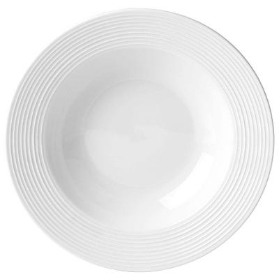 Prato Fundo L`Hermitage Brizzard em Porcelana 22,5 cm - Branco