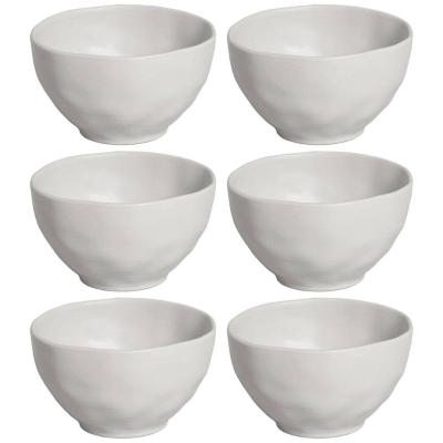 Conjunto de Bowls Porto Brasil Orgânico Vit em Stoneware Cinza 558 ml - 6 Peças