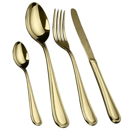 Faqueiro Pearl 24 Peças Fracalanza em Aço Inox - Champanhe