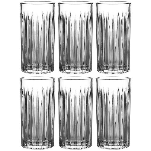 Conjunto de Copos Altos L`Hermitage Soho em Cristal 350 ml - 6 Peças