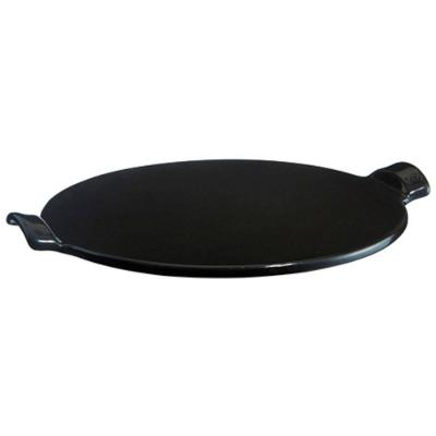 Pedra Refratária Redonda para Pizza Emile Henry em Cerâmica 37 cm - Preta
