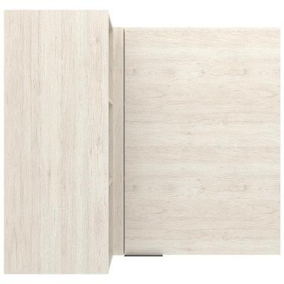 Armário Aéreo de Canto Bartira Cristal MDP 15mm com 1 Porta e 2 Prateleiras - 101,8cm de largura