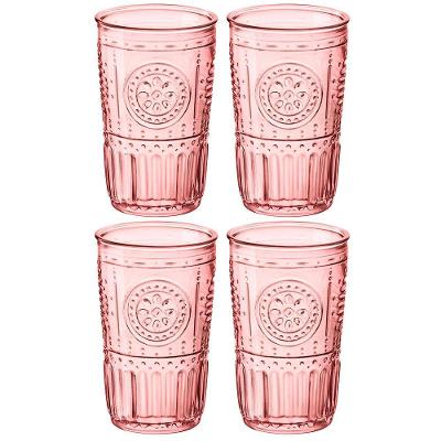 Conjunto de Copos Luigi Bormioli Cooler Romantic Rosa 475 ml - 4 Peças