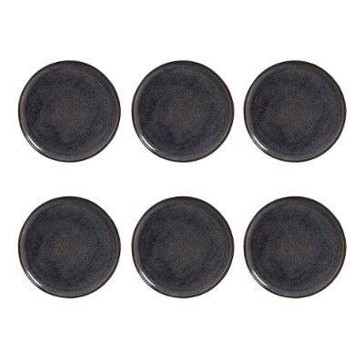 Conjunto de Pratos Rasos Porto Brasil Bio Titanium com 6 Peças - Azul
