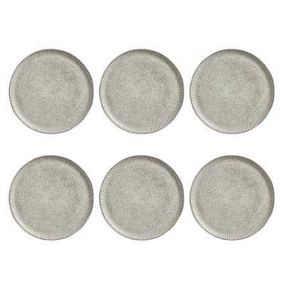 Conjunto de Pratos Rasos Porto Brasil Linhas Pistache com 6 Peças - Verde