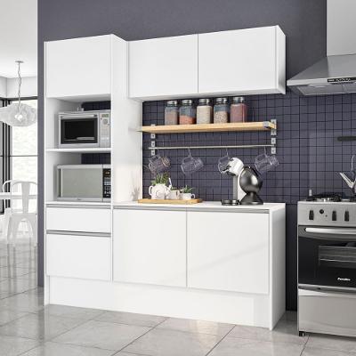 Cozinha Compacta Politorno Mov Evora MDP com 6 portas, 1 Gaveta e 1 Prateleira - 182cm de largura