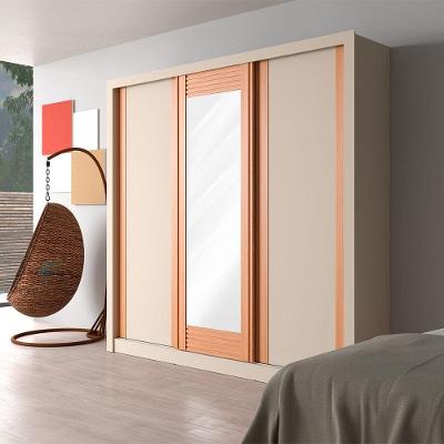 Guarda-Roupa Casal Bartira Village com 3 Portas, 4 Gavetas, Espelho e 243,1 cm de Largura
