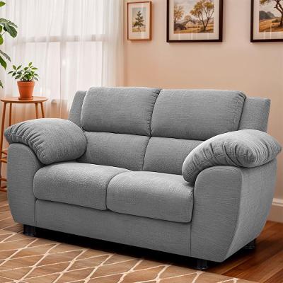 Sofá 2 Lugares Cama inBox Paris com 152cm de Largura e Revestido em Bouclé