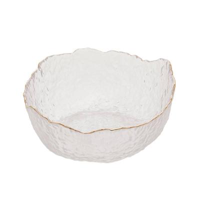 Bowl de Cristal Wolff Taj Martelado com Borda Dourada – 10,5x20,5cm (AxP)