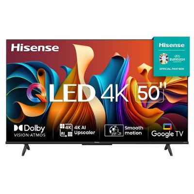 Smart TV 50" UHD 4K QLED Hisense 50Q6N Google TV com HDR10+, Dolby Atmos, Sports Mode, Game Mode Plus e Compatível com Alexa