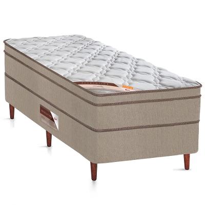 Cama Box Solteirão Castor Revolution com Molas Ensacadas 66x96x203cm – Branco/Bege