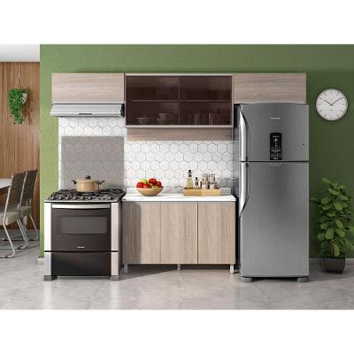 Cozinha Completa Bartira Amazonita com 7 Portas e 3 Prateleiras - 280cm de largura