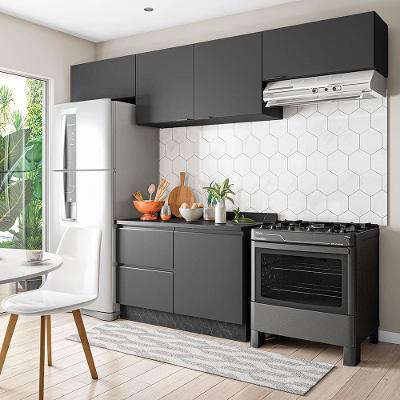 Cozinha Completa Bartira Linea com 5 Portas, 3 Gavetas e 2 Prateleiras - 280cm de largura