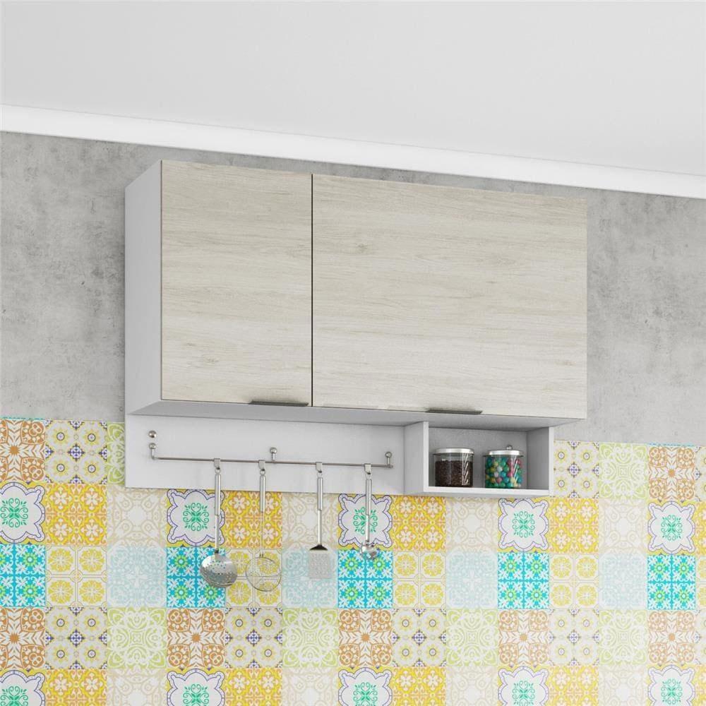 Cozinha Completa Bartira Rubi com 9 Portas, 3 Gavetas e 5 Prateleiras - 280cm de largura - 6