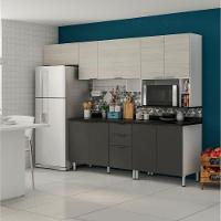 Cozinha Completa Bartira Rubi com 9 Portas, 3 Gavetas e 5 Prateleiras - 280cm de largura - 3