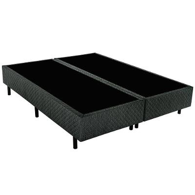 Base Box Queen Size Biflex Turquia com Revestimento em Tecido Poliéster 39x158x198cm - Grafite
