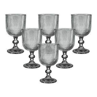 Conjunto de Taças L`Hermitage Cameratta 365ml em Cristal Ecológico Cinza - 6 Peças