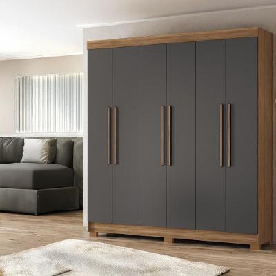 Guarda-Roupa Casal Santos Andirá Toledo com 6 Portas, 2 Gavetas e 5 Prateleiras - 194,4cm de largura