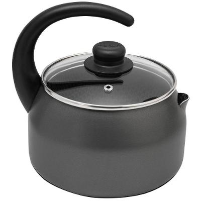 Chaleira Multiflon Gourmet em Alumínio com Revestimento Antiaderente, Tampa de Vidro com Saída de Vapor e Cabo Baquelite Grafite – 2,4 L