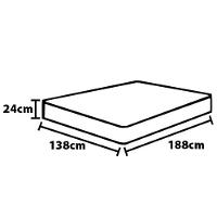 Colchão de Casal Hellen Palermo com Molas Ensacadas 24x138x188cm - Preto/Branco - 1