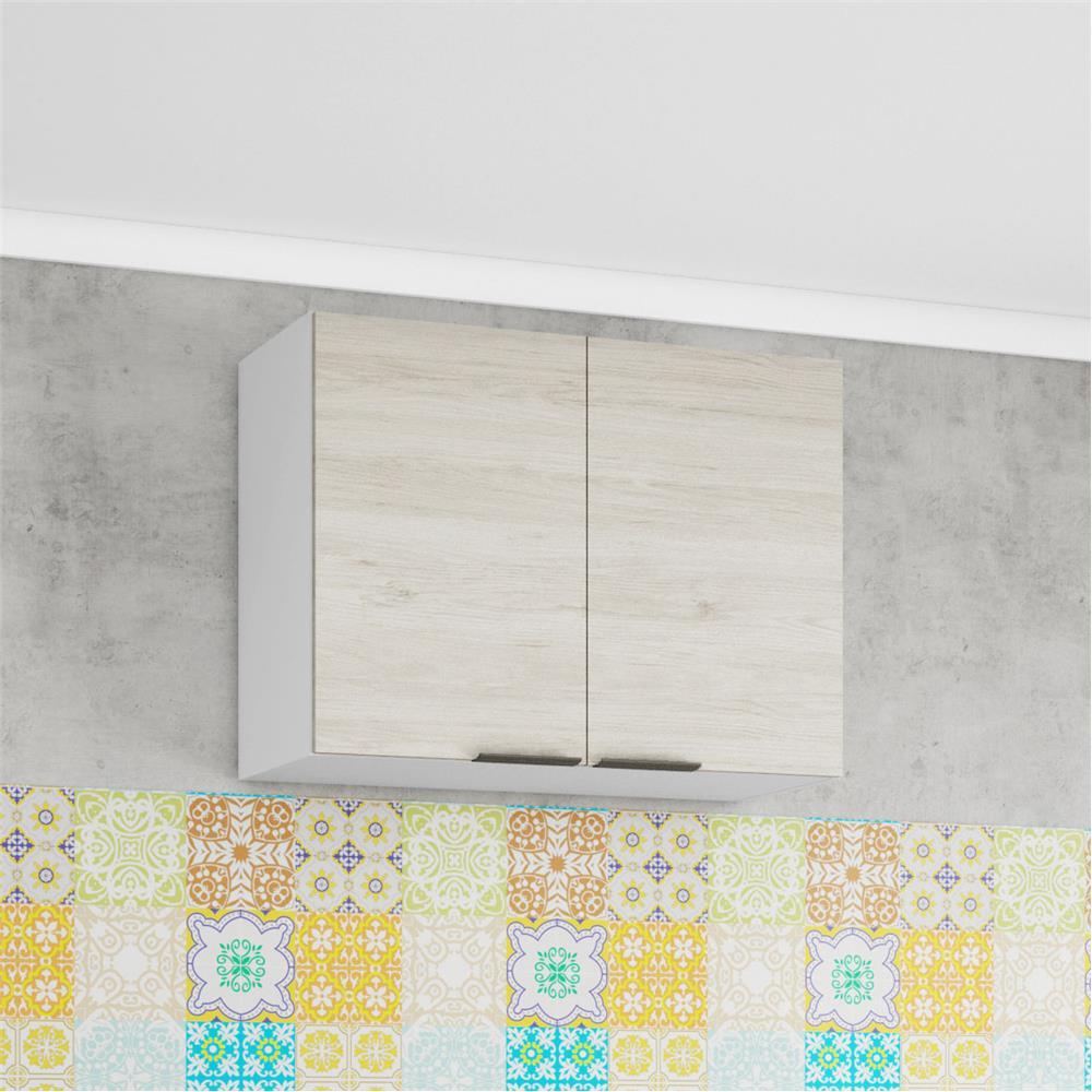 Armário Aéreo Bartira Rubi com 2 Portas e 1 Prateleira - 80cm de largura - 2