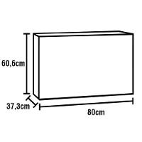 Armário Aéreo Bartira Rubi com 2 Portas e 1 Prateleira - 80cm de largura - 3