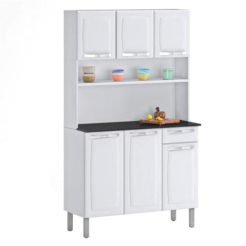 Cozinha Compacta Itatiaia Rose com 6 Portas e 1 Gaveta - 105cm de Largura