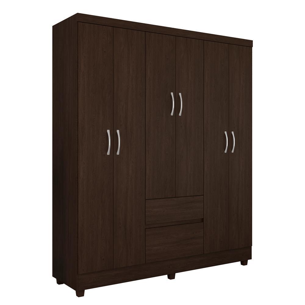 Guarda-Roupa Bartira Brusque II com 149 cm de Largura, 6 Portas e 2 Gavetas - 1