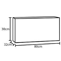 Armário de Geladeira Indekes Provence - Chumbo/Off White - 3