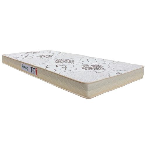 Colchão Solteiro Hellen Supremo One Face Espuma D33 14x88x188 cm - Bege/Branco
