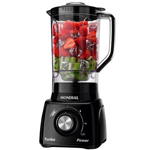Liquidificador Mondial Turbo Power L-99 FB Preto com 3 Velocidades - 550W