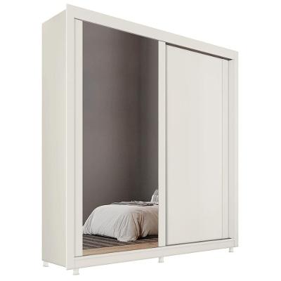 Guarda-Roupa Solteiro Mademarques Hamburgo com 2 Portas, 4 Gavetas e Espelho - 180 cm de Largura