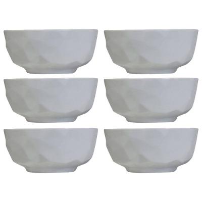 Conjunto com 6 Tigelas G Germer Edros em Porcelana Branca - 2 L