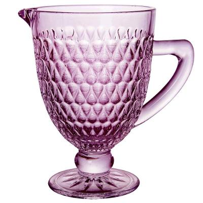 Jarra L`Hermitage Amelie em Vidro com Pé Roxa - 1L