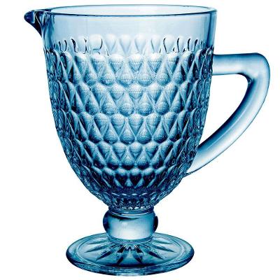 Jarra L`Hermitage Amelie em Vidro com Pé Azul - 1L