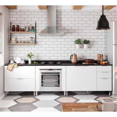 Cozinha Compacta Bartira Rubi com 2 Portas, 5 Gavetas e 1 Prateleira - 280,3cm de largura