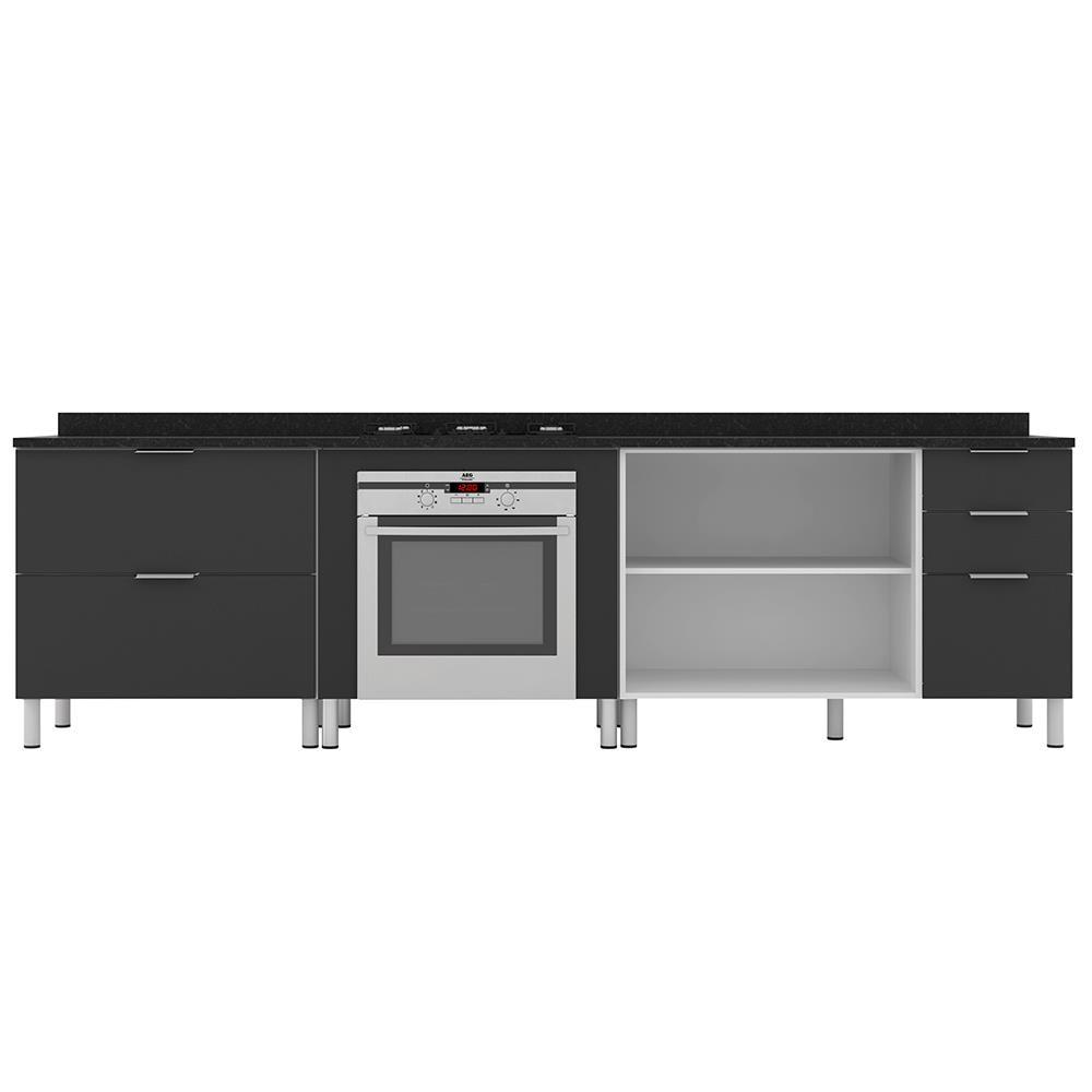 Cozinha Compacta Bartira Rubi com 2 Portas, 5 Gavetas e 1 Prateleira - 280,3cm de largura - 8