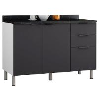 Cozinha Compacta Bartira Rubi com 2 Portas, 5 Gavetas e 1 Prateleira - 280,3cm de largura - 9