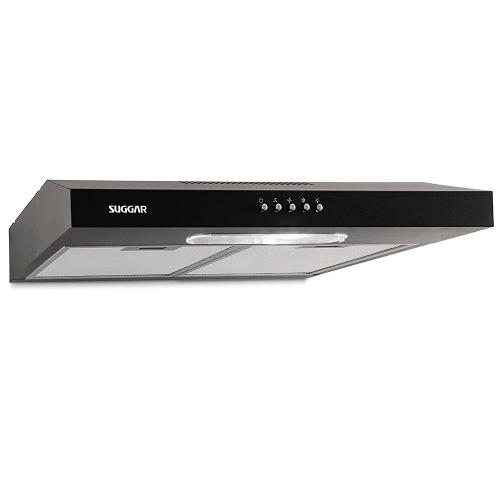 Depurador de Ar Suggar Slim DPS161PT/DPS162PT Preto com 3 Velocidades – 60 cm