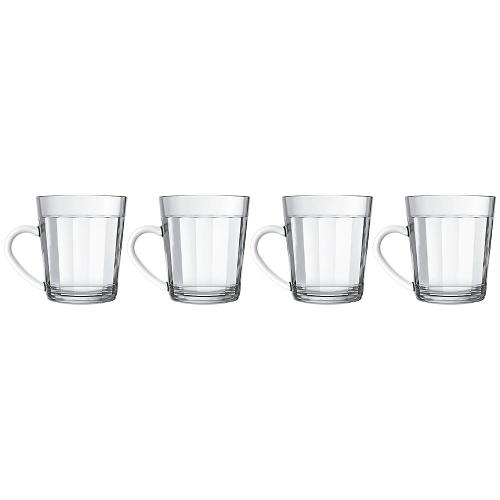 Conjunto de Canecas Copo Americano em Vidro 270 ml – 4 Peças