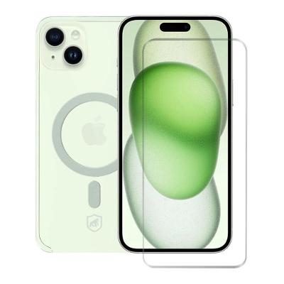 Kit Capa case capinha Magsafe Transparente e Pelicula Nano Vidro para iPhone 15 Plus - Gshield