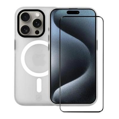 Kit Capa case capinha Magsafe Pro Transparente e Pelicula Ultra Glass para iPhone 15 Pro - Gshield
