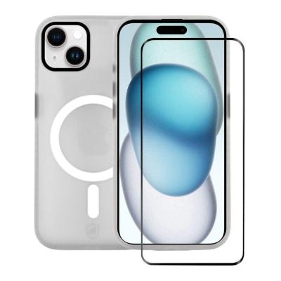 Kit Capa case capinha Magsafe Pro Transparente e Pelicula Ultra Glass para iPhone 15 - Gshield