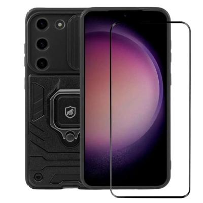 Kit Capa case capinha Defender e Pelicula Coverage 5D Pro Preta para Samsung Galaxy S23 Plus - Gshield