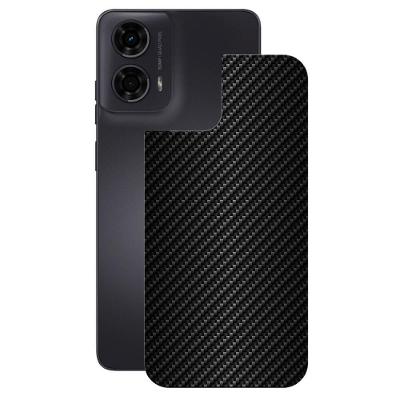 Película para Moto G24-Traseira Fibra Carbono Preta-Gshield