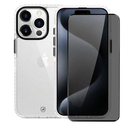 Kit Capa case capinha Urus Branca e Pelicula Defender Pro Privacidade para iPhone 15 Pro - Gshield