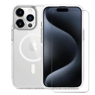 Kit Capa case capinha Anti-Slip Magsafe e Pelicula Nano Vidro para iPhone 15 Pro Max - Gshield